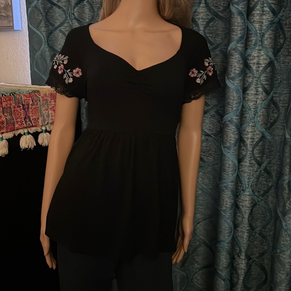 Torrid Black Babydoll Top
